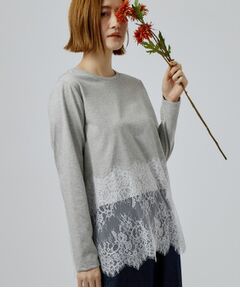 grove / グローブ カットソー | 裾レースドッキングカットソー