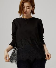 grove / グローブ カットソー | 裾レースドッキングカットソー