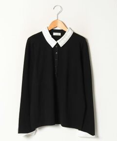 NADIA ホットフィット襟 ニットプルオーバー