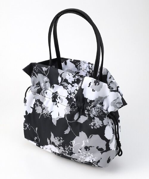 HANAE MORI/ハナエモリ アクアフラワー トートバッグ ブラック フリー HANAE MORI/ハナエモリ アクアフラワー トートバッグ ブラック フリー