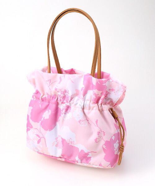 HANAE MORI/ハナエモリ アクアフラワー トートバッグ ピンク フリー HANAE MORI/ハナエモリ アクアフラワー トートバッグ ピンク フリー