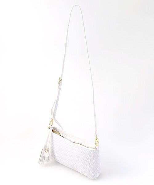 HANAE MORI/ハナエモリ フィズ 2WAYショルダーバッグ ホワイト フリー HANAE MORI/ハナエモリ フィズ 2WAYショルダーバッグ ホワイト フリー