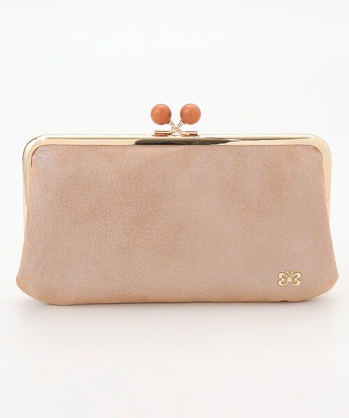 HANAE MORI/ハナエモリ ツインドロップ 口金長財布 ピンク フリー HANAE MORI/ハナエモリ ツインドロップ 口金長財布 ピンク フリー