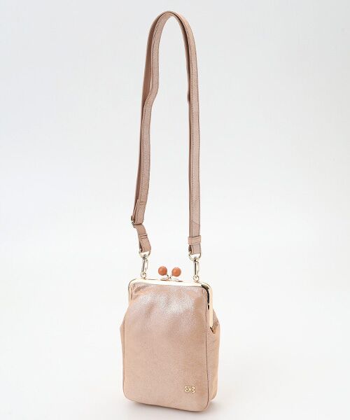 HANAE MORI/ハナエモリ ツインドロップ 口金スマホポシェット ピンク フリー HANAE MORI/ハナエモリ ツインドロップ 口金スマホポシェット ピンク フリー