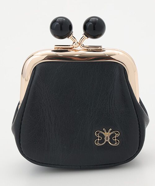 HANAE MORI/ハナエモリ ツインドロップ 口金小銭入れ ブラック フリー HANAE MORI/ハナエモリ ツインドロップ 口金小銭入れ ブラック フリー