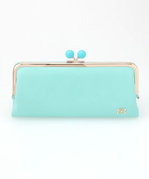 HANAE MORI/ハナエモリ ツインドロップ 口金長財布 サックス フリー HANAE MORI/ハナエモリ ツインドロップ 口金長財布 サックス フリー