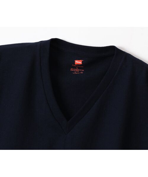 Hanes / ヘインズ その他トップス | Hanes PREMIUM Japan Fit Vネック Tシャツ | 詳細1