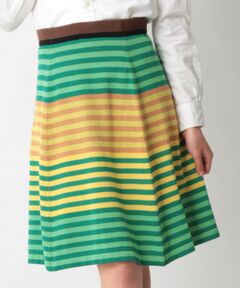 Harriss / ハリス ミニ・ひざ丈スカート | ボーダー天竺ニットフレアスカート