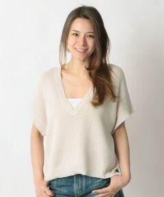 Harriss / ハリス ニット・セーター | コットンリリアンＶネックワイドセーター