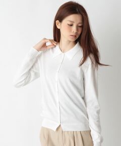 Harriss / ハリス カーディガン・ボレロ | コットンハイゲージ襟カーディガン
