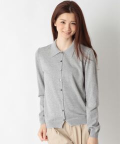 Harriss / ハリス カーディガン・ボレロ | コットンハイゲージ襟カーディガン