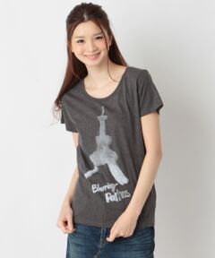 コットン天竺エッフェル塔プリントTシャツ