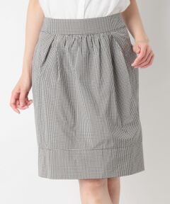 Harriss / ハリス ミニ・ひざ丈スカート | ポリエステルタフタギンガムチェックスカート