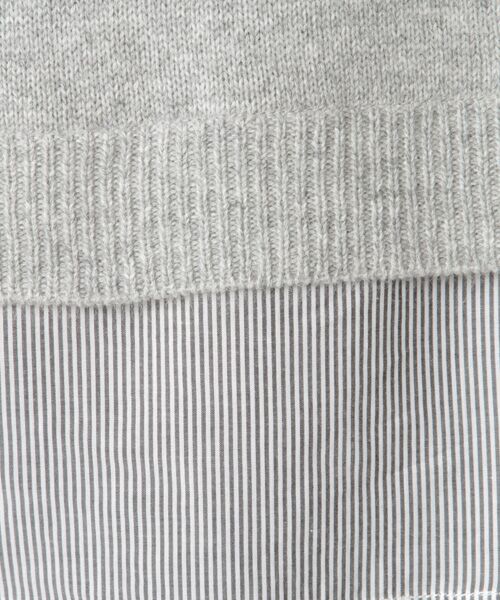 Harriss / ハリス ニット・セーター | 布帛切り替えクルーネックセーター | 詳細6