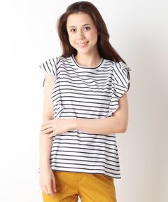 Harriss / ハリス カットソー | コットン天竺袖フリルカットソー