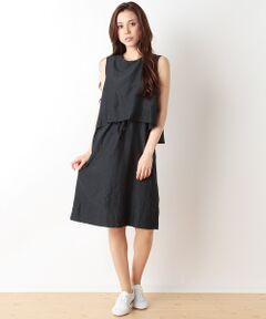 Harriss / ハリス ミニ丈・ひざ丈ワンピース | キュプラコットンリネンタフタ２枚仕立てワンピース