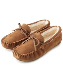 Harriss / ハリス フラットシューズ | スエード×ファーモカシン