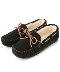 Harriss / ハリス フラットシューズ | スエード×ファーモカシン