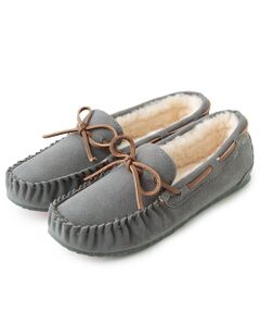 Harriss / ハリス フラットシューズ | スエード×ファーモカシン