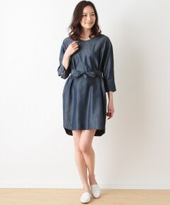 Harriss / ハリス ミニ丈・ひざ丈ワンピース | テンセルコットンデニムワンピース
