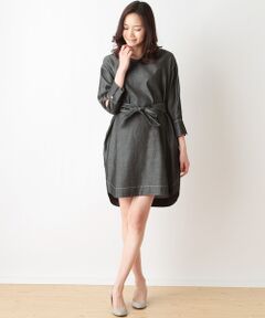 Harriss / ハリス ミニ丈・ひざ丈ワンピース | テンセルコットンデニムワンピース