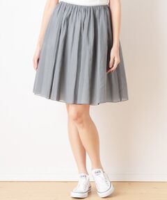 Harriss / ハリス ミニ・ひざ丈スカート | コットンオーガンジーレイヤードスカート