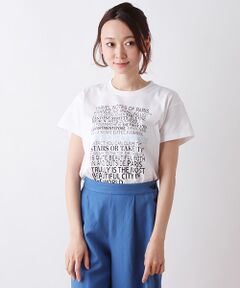 コットンコーマ天竺ロゴプリントＴシャツ