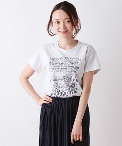 コットンコーマ天竺ロゴプリントＴシャツ