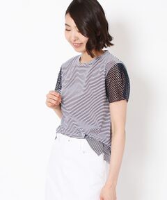 Harriss / ハリス カットソー | サイロコットン天竺レーススリーブ半袖カットソー