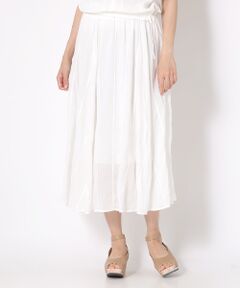 Harriss / ハリス ロング・マキシ丈スカート | コットンリネンローン刺繍ギャザーフレアスカート