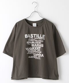 コットン天竺ロゴプリントTシャツ