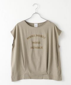 リヨセルコットン天竺ロゴプリントTシャツ