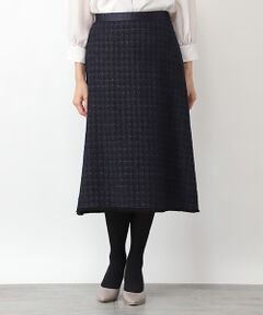 Harriss / ハリス ロング・マキシ丈スカート | テープヤーンラメツィードセミフレアスカート