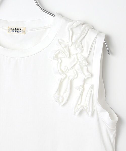 Harriss / ハリス カットソー | コットン天竺フリルノースリーブカットソー | 詳細2