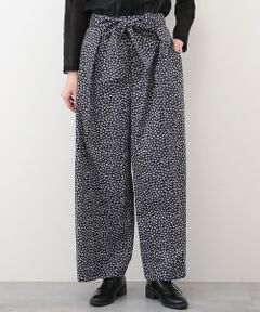 LIBERTYプリントサッシュベルト付ワイドパンツ