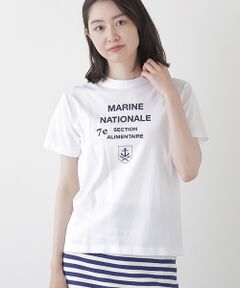 コットン天竺マリンプリントTシャツ