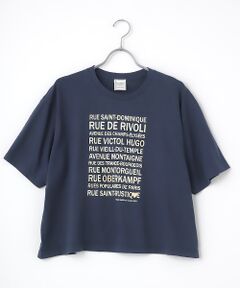 5ozワイドロゴプリントTシャツ