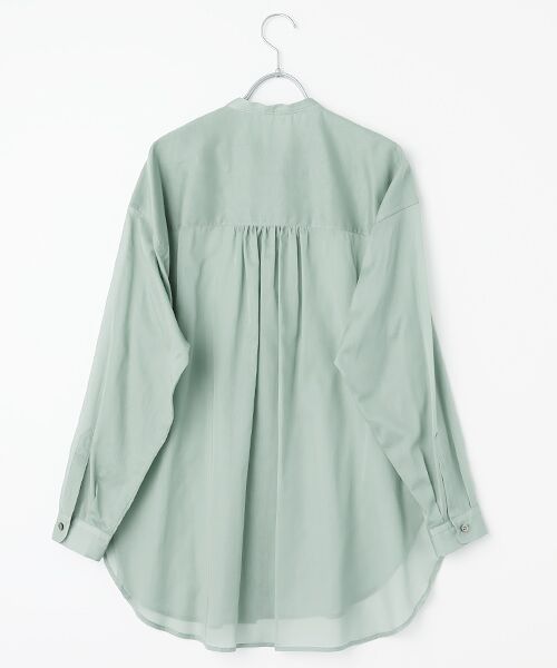 Harriss / ハリス シャツ・ブラウス | コットンボイルワッシャーバンドカラービッグシャツ | 詳細7