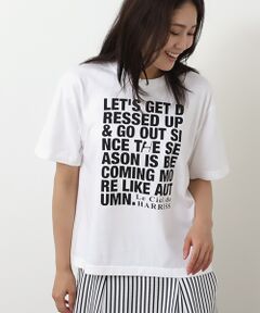 コットン天竺ロゴプリントTシャツ