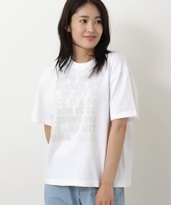 コットン天竺ロゴプリントTシャツ