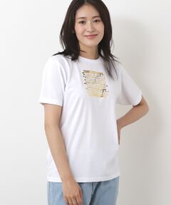 箔プリントライトオンスTシャツ