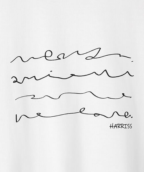 Harriss / ハリス Tシャツ | 波文字プリントライトオンスTシャツ | 詳細10