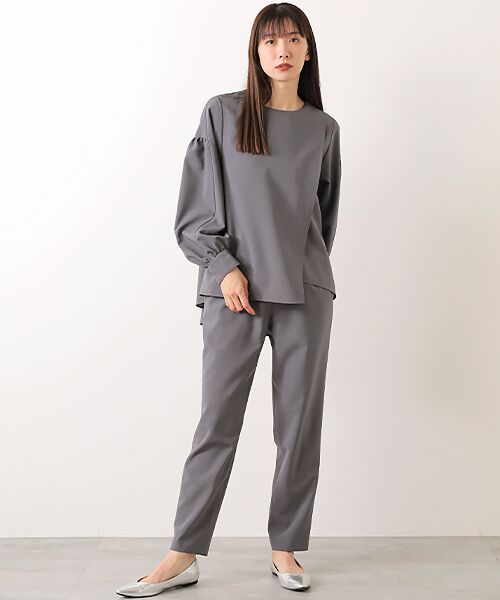 Harriss / ハリス スラックス・ドレスパンツ | ウエストゴムギャザーテーパードパンツ | 詳細8