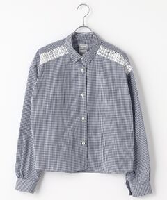 Harriss / ハリス シャツ・ブラウス | レースコンビクロップドシャツ