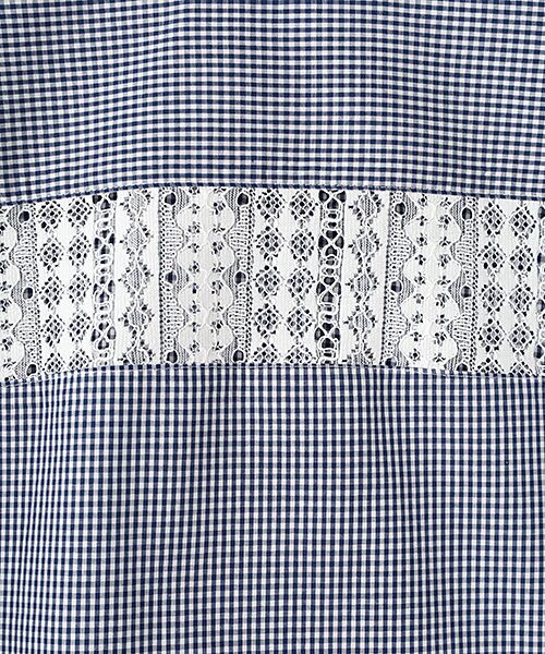 Harriss / ハリス シャツ・ブラウス | レースコンビクロップドシャツ | 詳細1