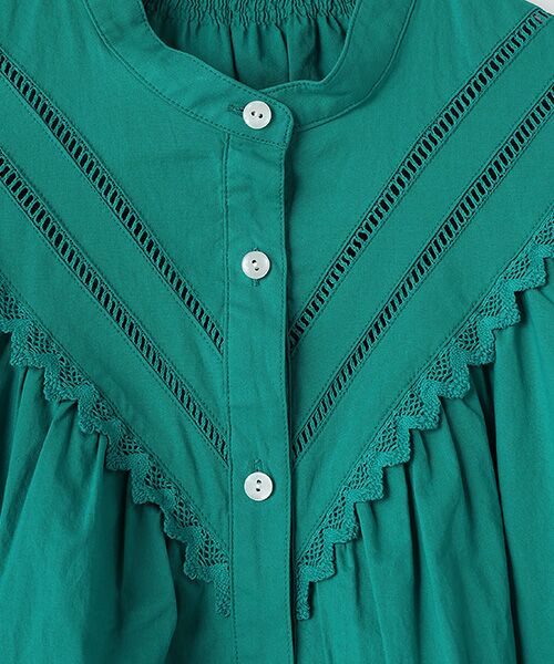 Harriss / ハリス シャツ・ブラウス | レース付スタンドカラーブラウス | 詳細2