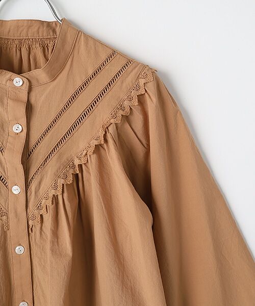 Harriss / ハリス シャツ・ブラウス | レース付スタンドカラーブラウス | 詳細4