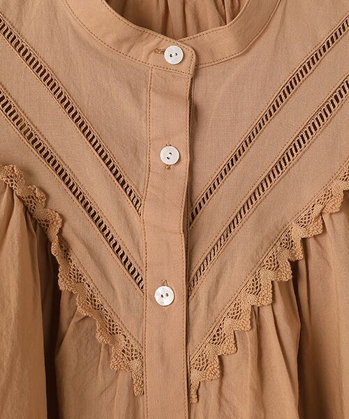Harriss / ハリス シャツ・ブラウス | レース付スタンドカラーブラウス | 詳細6