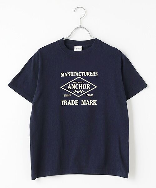 Harriss/ハリス ANCHORプリントTシャツ ネイビーブルー 36 Harriss/ハリス ANCHORプリントTシャツ ネイビーブルー 36