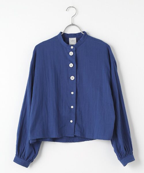 Harriss/ハリス クロップドパラーシュートボタンシャツ ブルー 36 Harriss/ハリス クロップドパラーシュートボタンシャツ ブルー 36